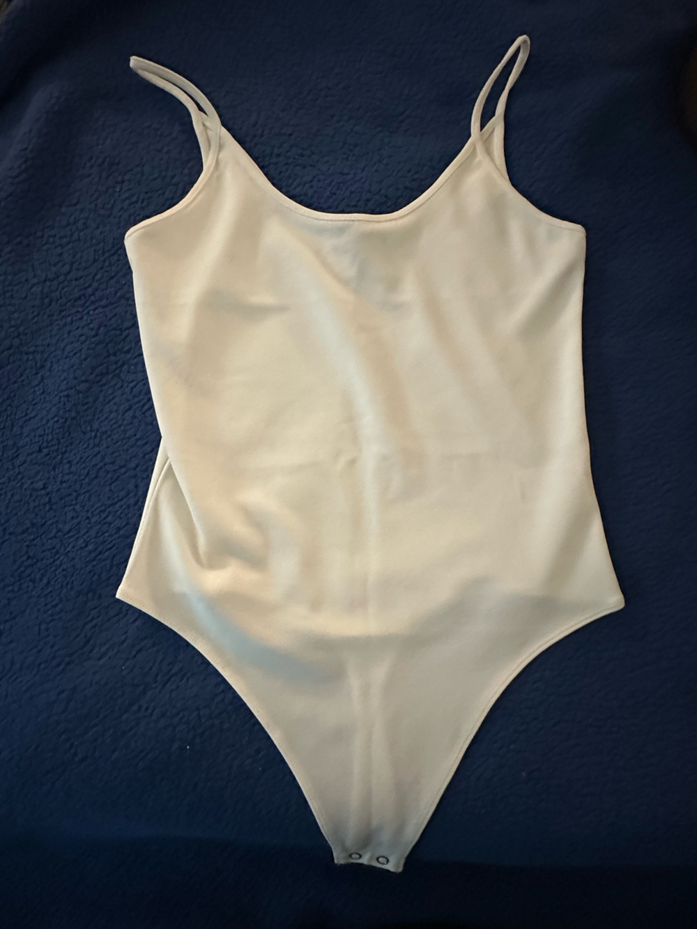 White One-Piece Bodysuit with Spaghetti Straps